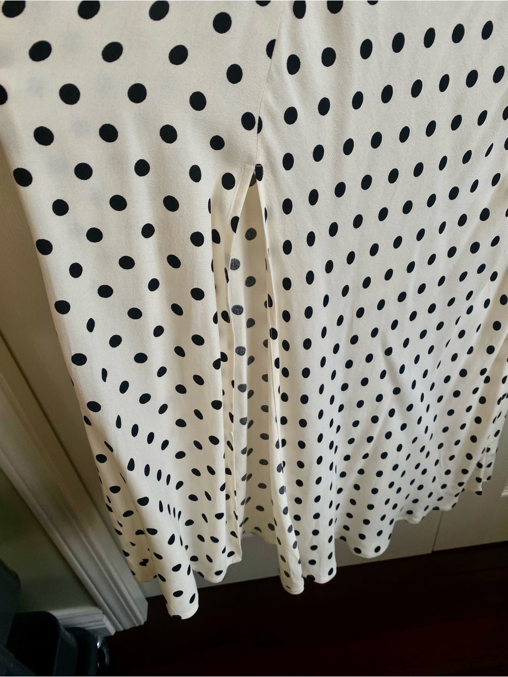 Reformation Frasier Midi Dress with Polka Dots Size 8 - Picture 6 of 7